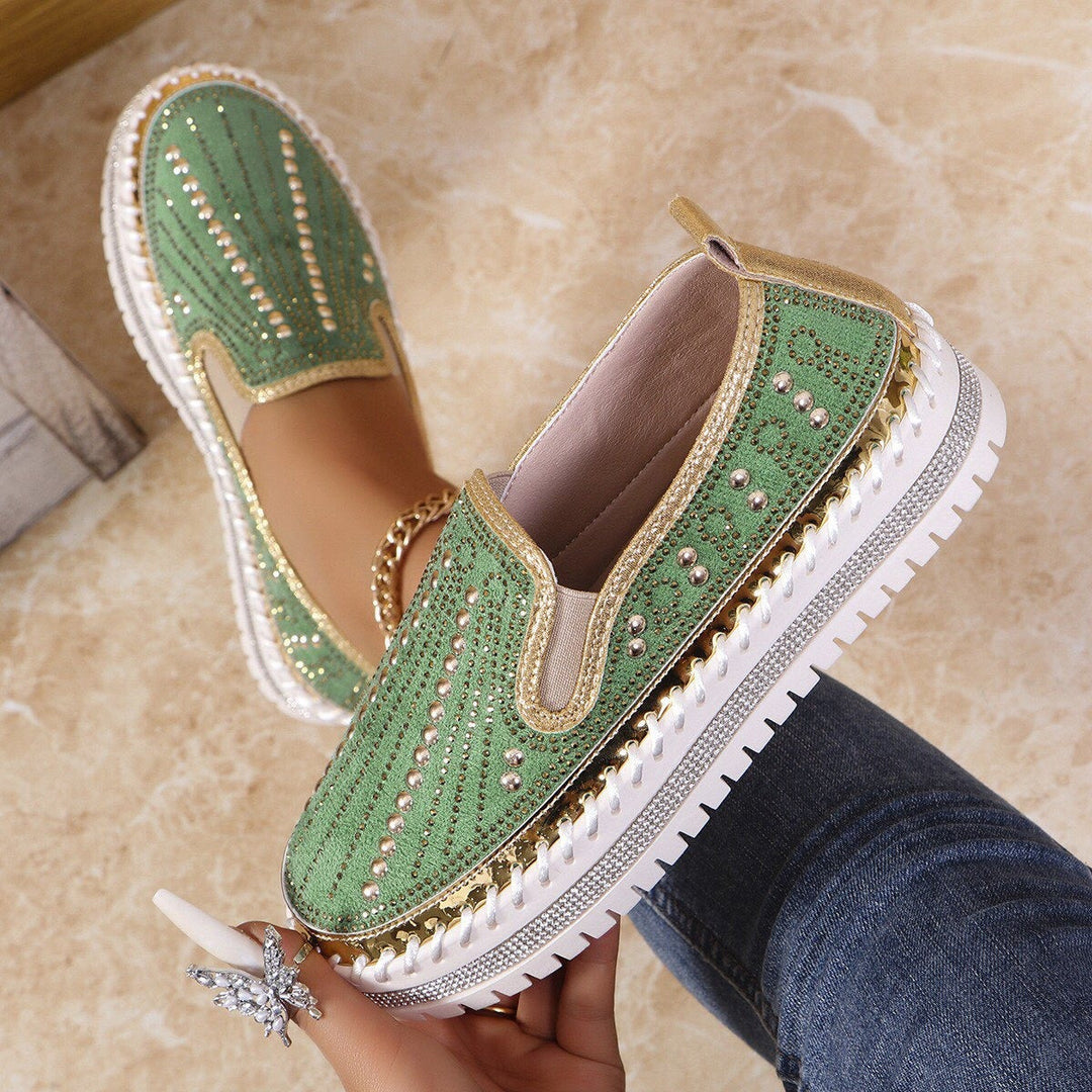 ALAINA SPARKLING SLIP-ON PLATFORM SHOES