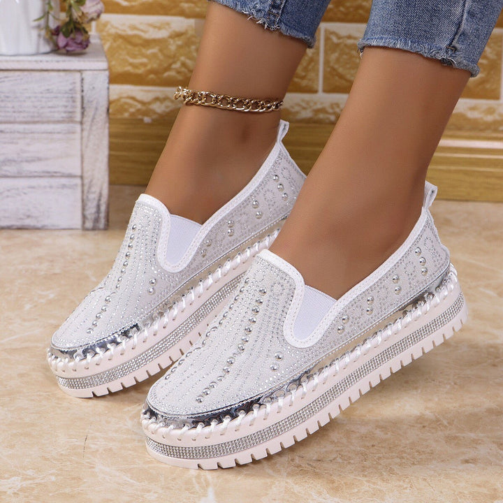 ALAINA SPARKLING SLIP-ON PLATFORM SHOES
