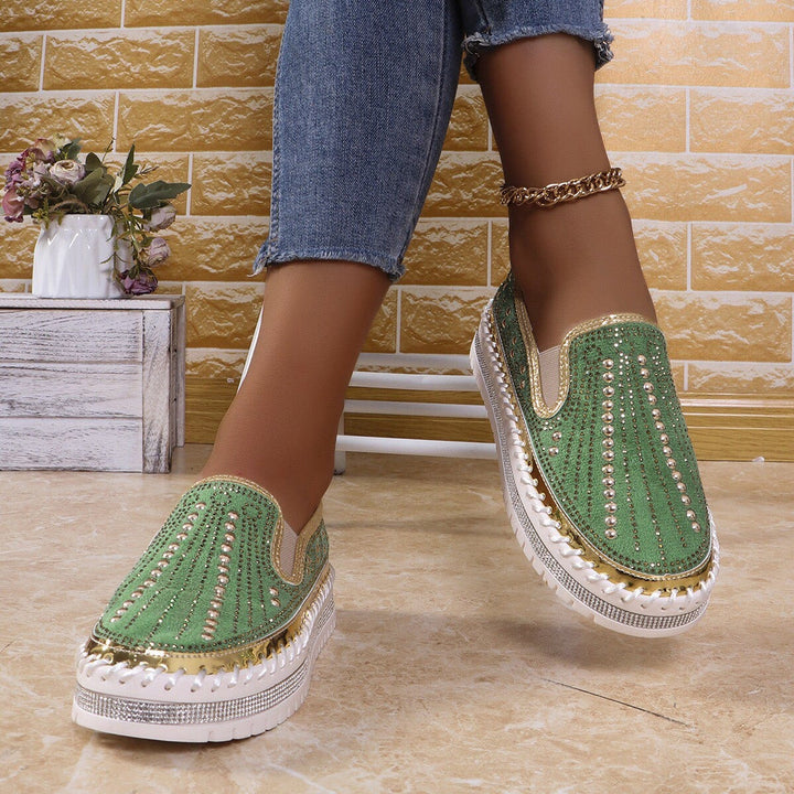 ALAINA SPARKLING SLIP-ON PLATFORM SHOES