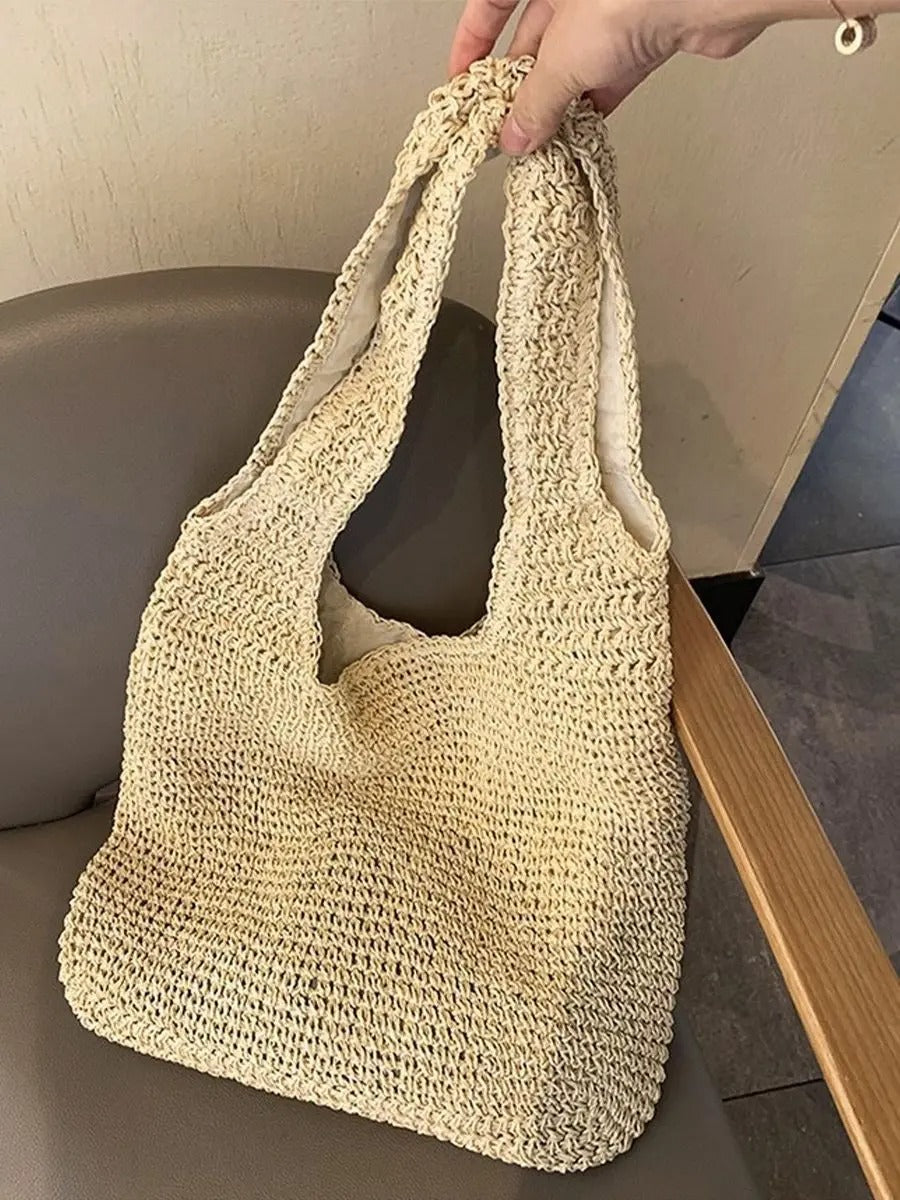 ELODIE LARGE CAPACITY WOVEN TOTE