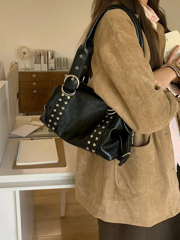 DANICA FASHION RIVET SHOULDER BAG