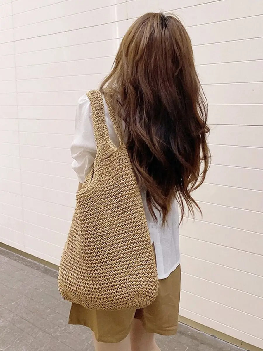 ELODIE LARGE CAPACITY WOVEN TOTE