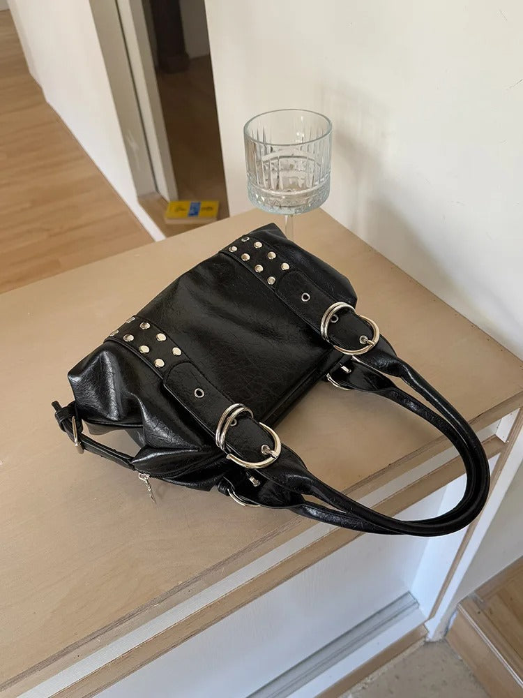 DANICA FASHION RIVET SHOULDER BAG