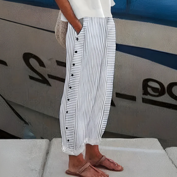 ELISE FRENCH DESIGNER STRIPED PANTS