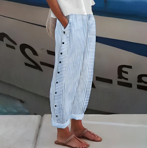 ELISE FRENCH DESIGNER STRIPED PANTS