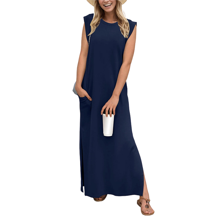 VIA CASUAL LOOSE MAXI LONG DRESS
