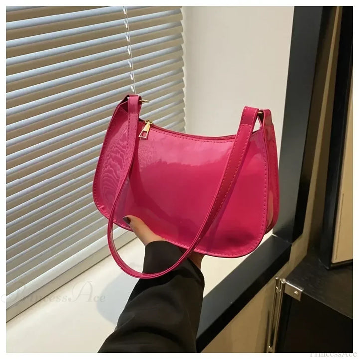 AMARI PATENT LEATHER SHOULDER BAG
