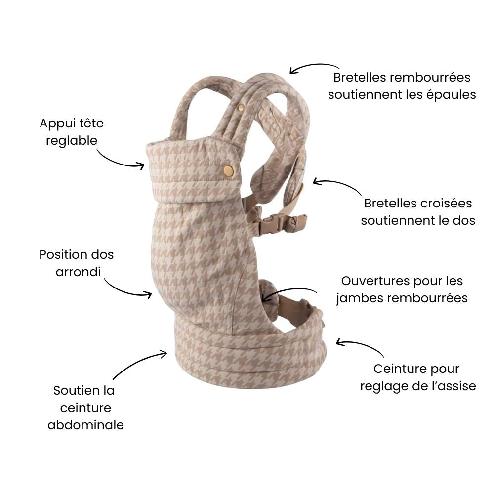 HOUNDSTOOTH ERGONOMIC BABY CARRIER