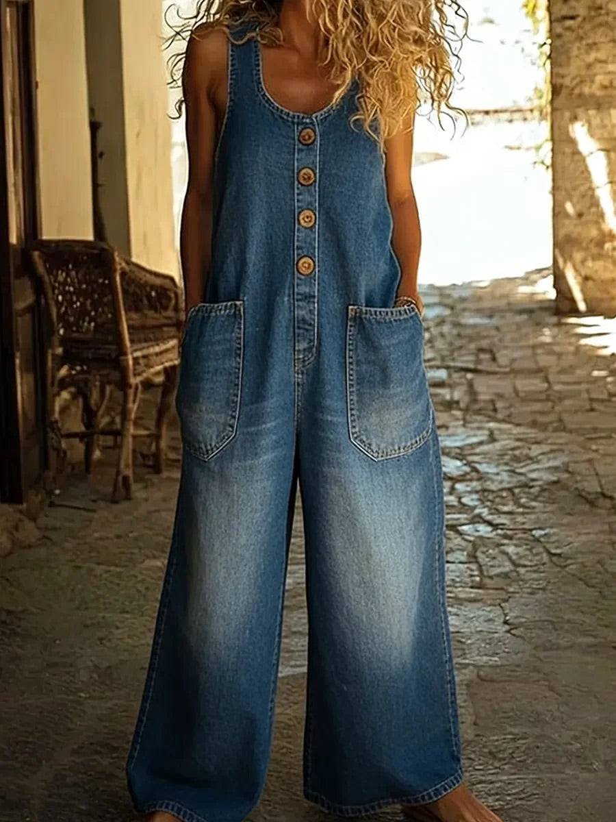 LENNA VINTAGE DENIM JUMPSUIT