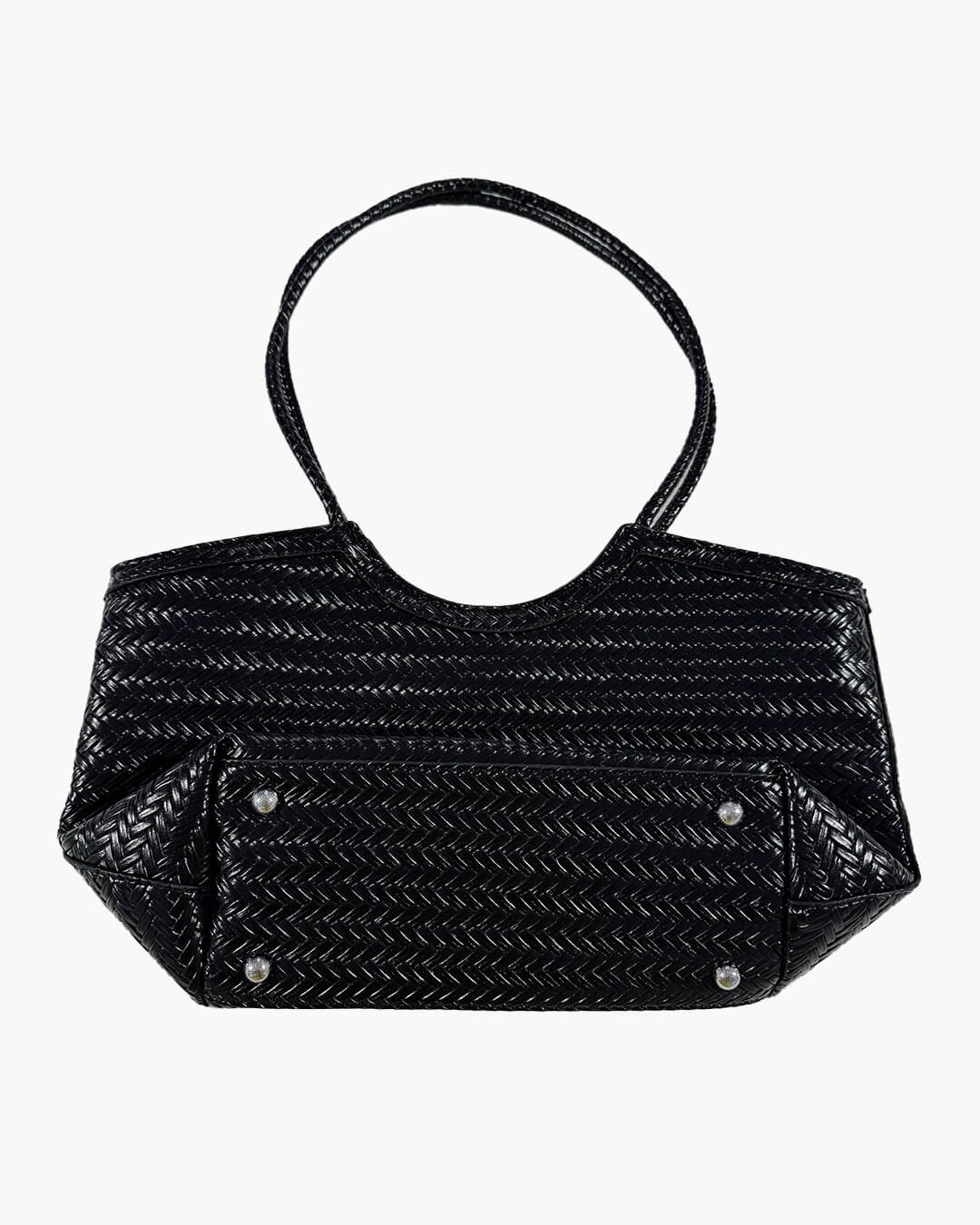 RICA WOVEN FAUX LEATHER BAG