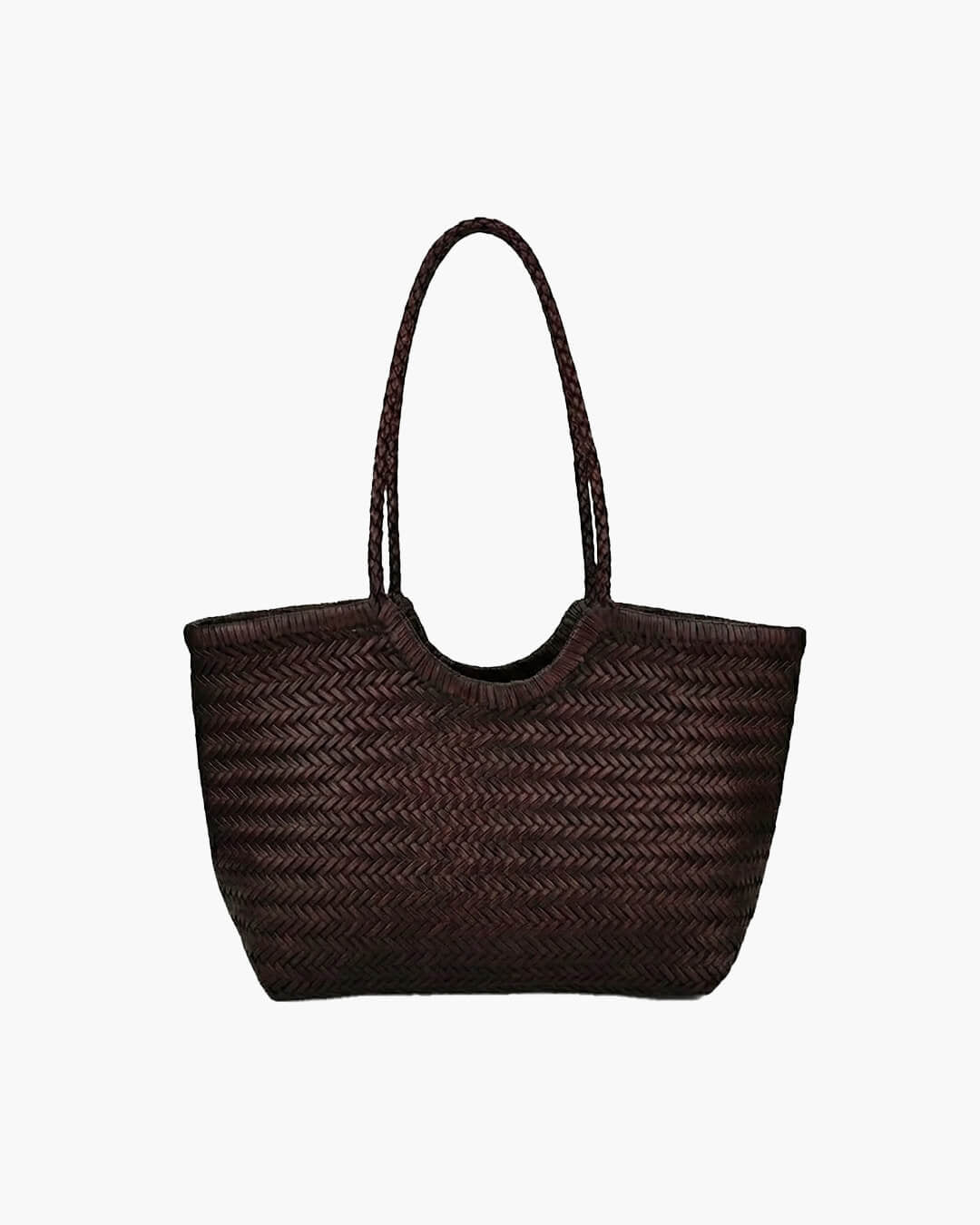 RICA WOVEN FAUX LEATHER BAG