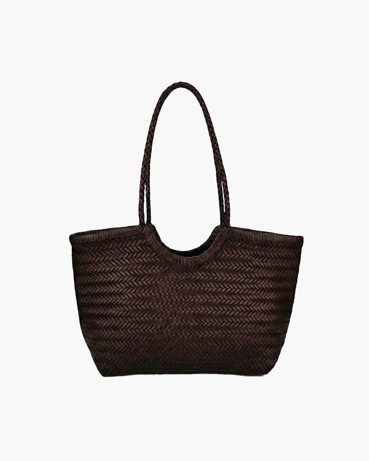 RICA WOVEN FAUX LEATHER BAG