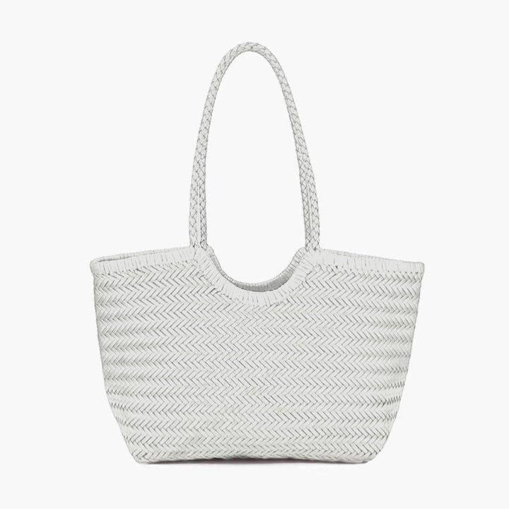 RICA WOVEN FAUX LEATHER BAG