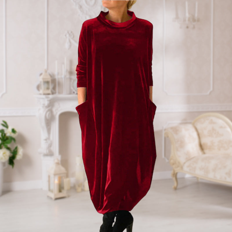 ELODIE SLIM VELVET DRESS