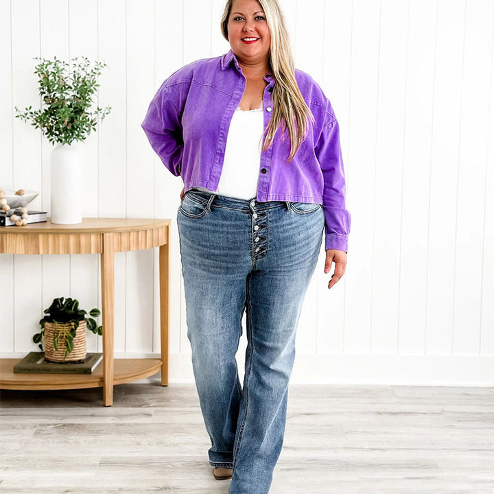 ARLETTE BUTTON BOOTCUT JEANS