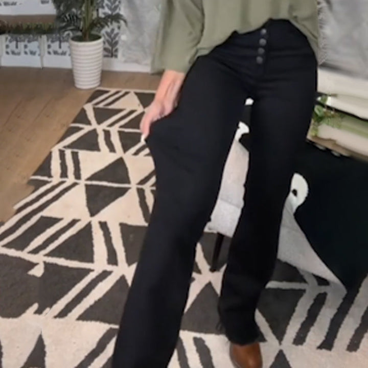 ARLETTE BUTTON BOOTCUT JEANS
