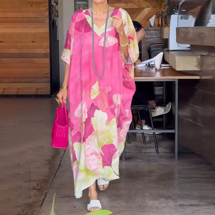 GIMA FLORAL LONG SLEEVE DRESS