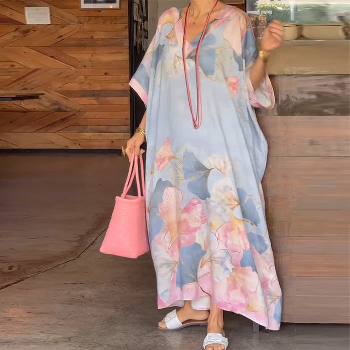 GIMA FLORAL LONG SLEEVE DRESS