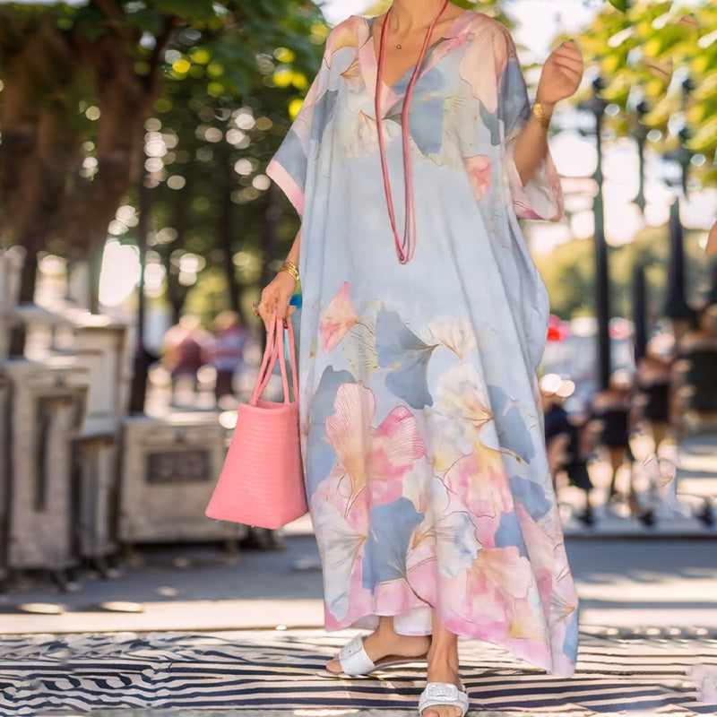 GIMA FLORAL LONG SLEEVE DRESS