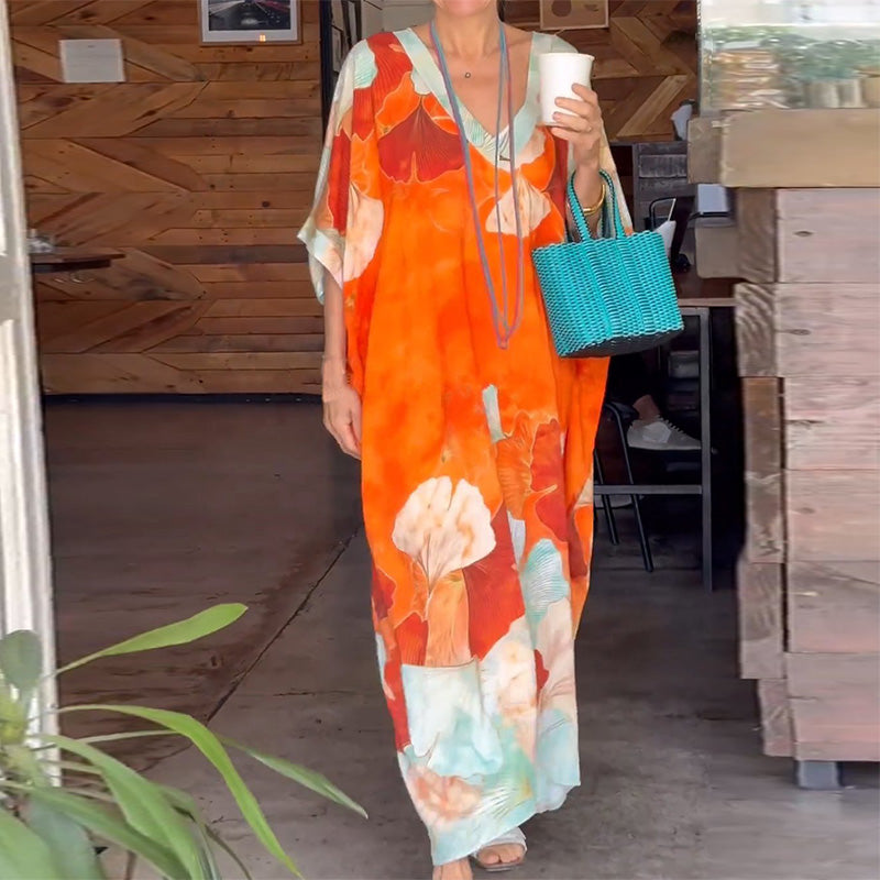 GIMA FLORAL LONG SLEEVE DRESS