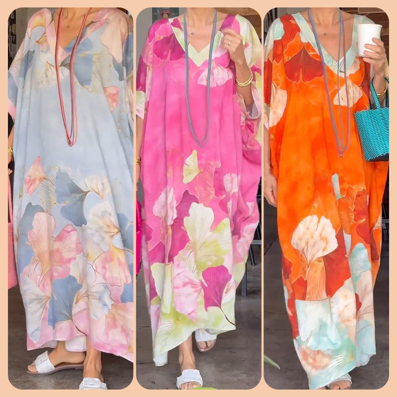 GIMA FLORAL LONG SLEEVE DRESS