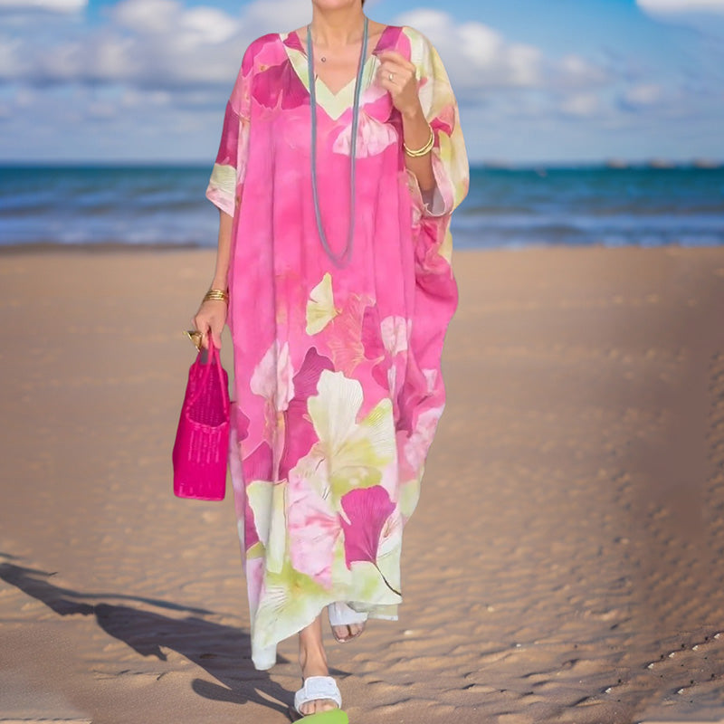 GIMA FLORAL LONG SLEEVE DRESS