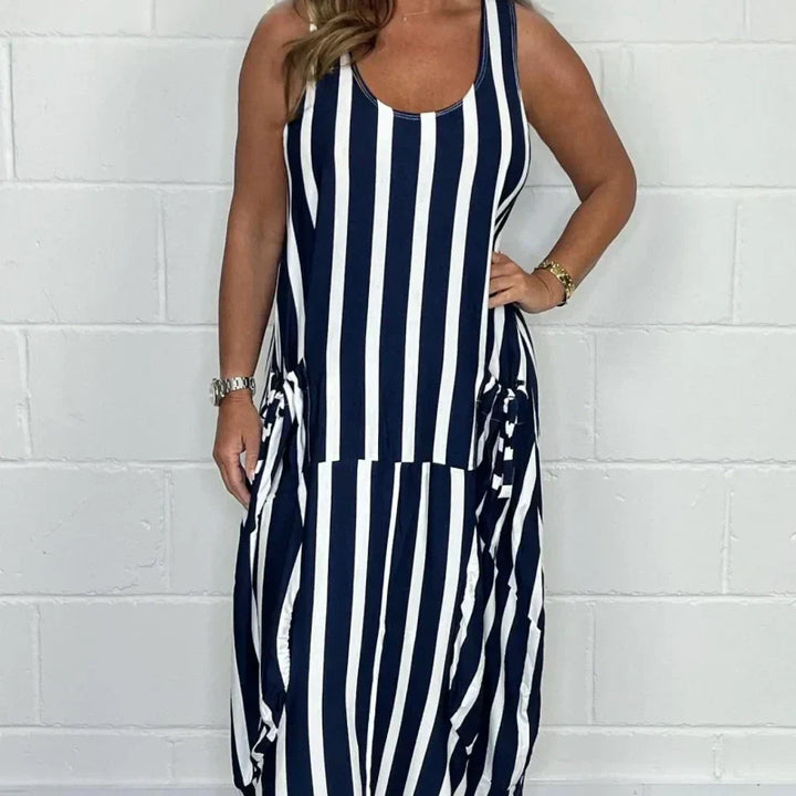 HELENA OVERSIZED TIE-FRONT POCKET DRESS
