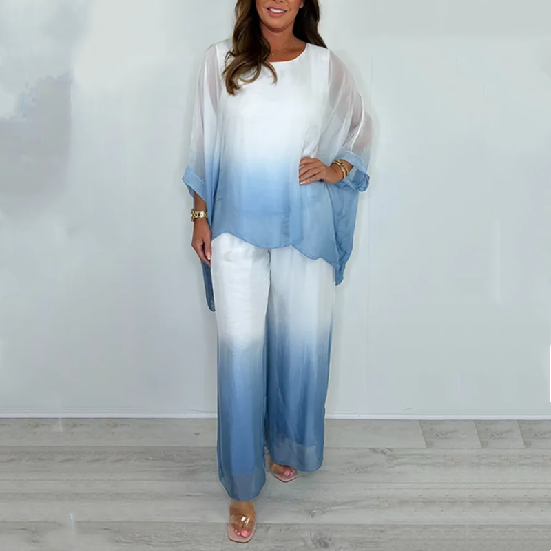 EMILIE DIP DYE FLOWY TWO-PIECE SET