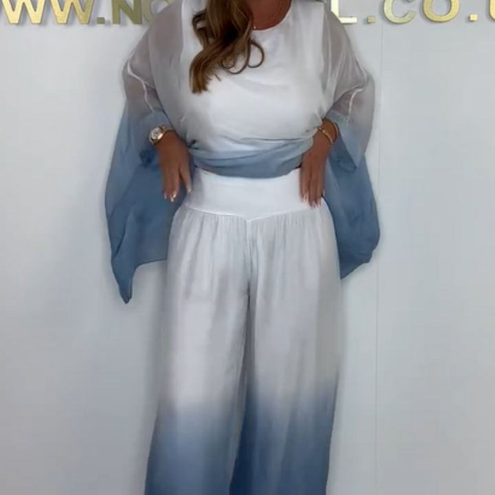 EMILIE DIP DYE FLOWY TWO-PIECE SET