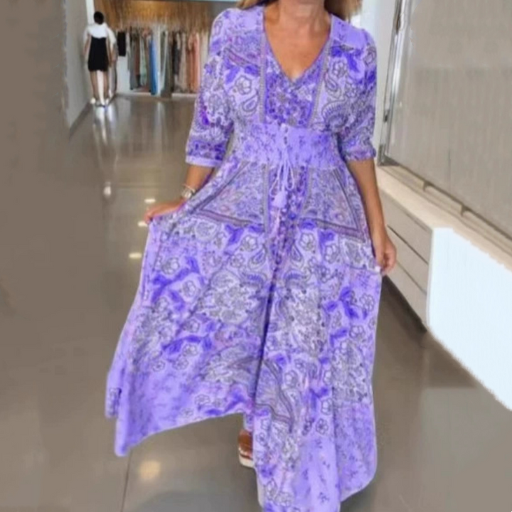ADELINA FLORAL LONG DRESS