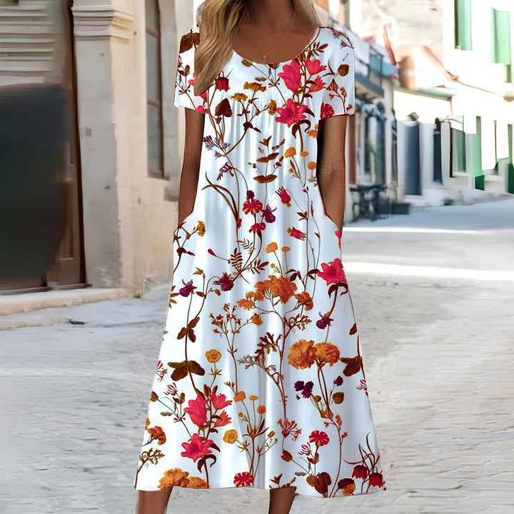 LIORA AIRY FLORAL PRINTED DRESS