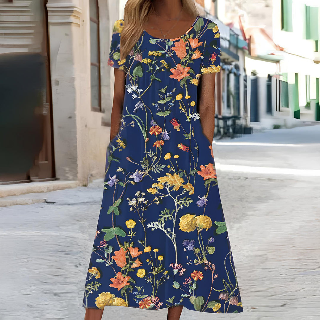 LIORA AIRY FLORAL PRINTED DRESS