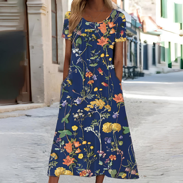 LIORA AIRY FLORAL PRINTED DRESS