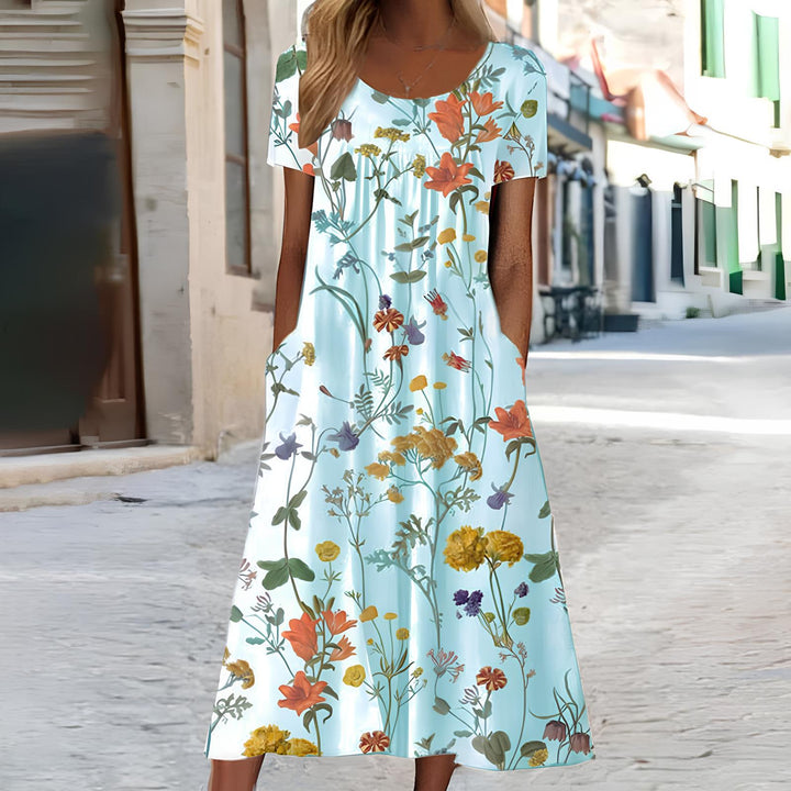 LIORA AIRY FLORAL PRINTED DRESS