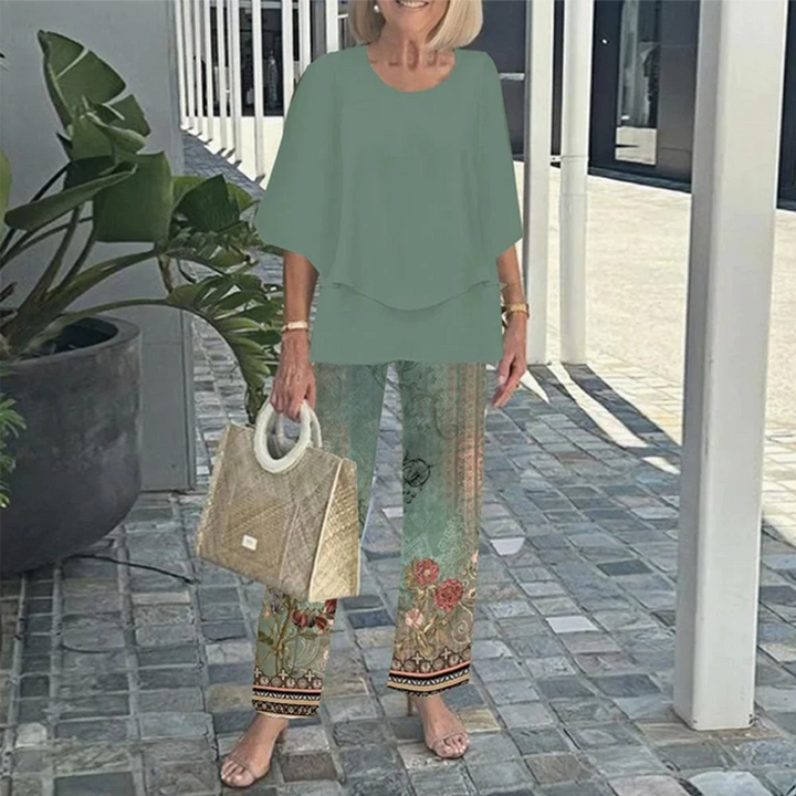 MIRELLE PRINTED PANTS & TOP SET