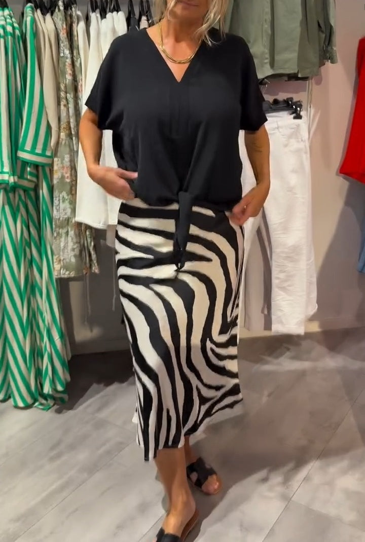 MADELINE DRAPED TOP & MIDI SKIRT