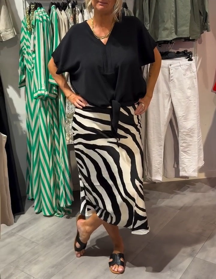 MADELINE DRAPED TOP & MIDI SKIRT