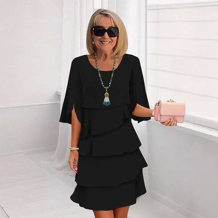AMÉLIE LAYERED RUFFLE SLEEVE DRESS