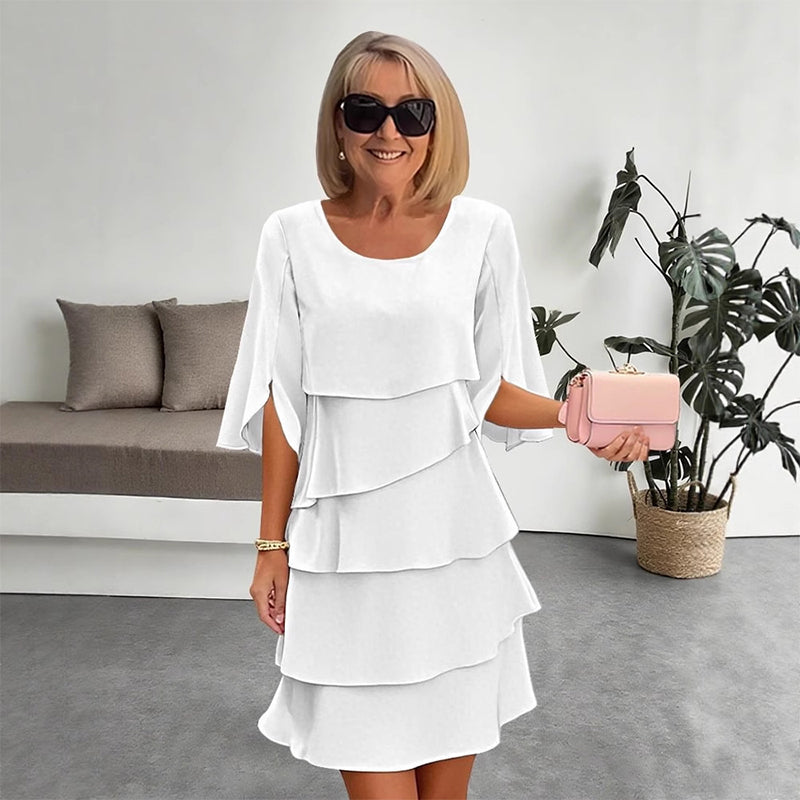AMÉLIE LAYERED RUFFLE SLEEVE DRESS