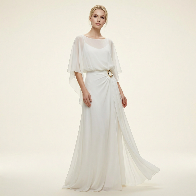ELLA CAPE-SLEEVE TOP & WRAP PANTS SET