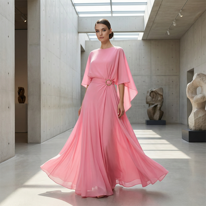 ELLA CAPE-SLEEVE TOP & WRAP PANTS SET