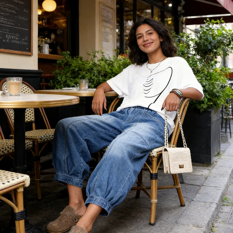 MARIA – ELASTIC WAIST CROPPED JEANS