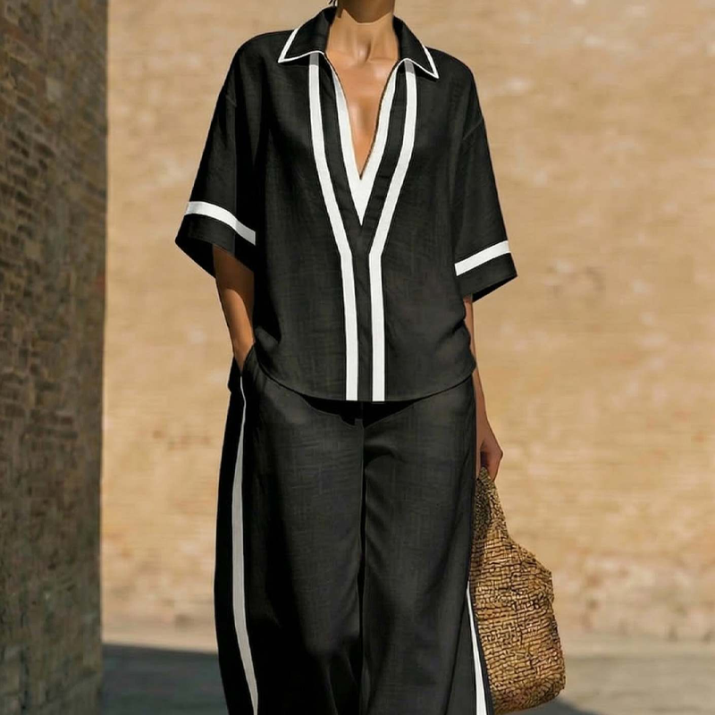 LUVIA CASUAL COLOR-BLOCK 2-PIECE SET