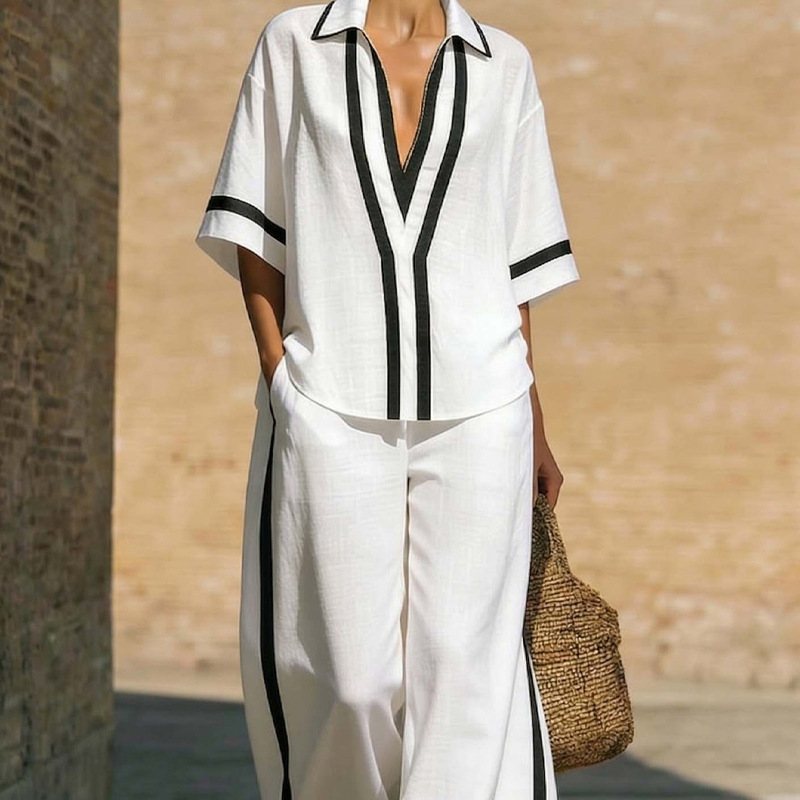 LUVIA CASUAL COLOR-BLOCK 2-PIECE SET
