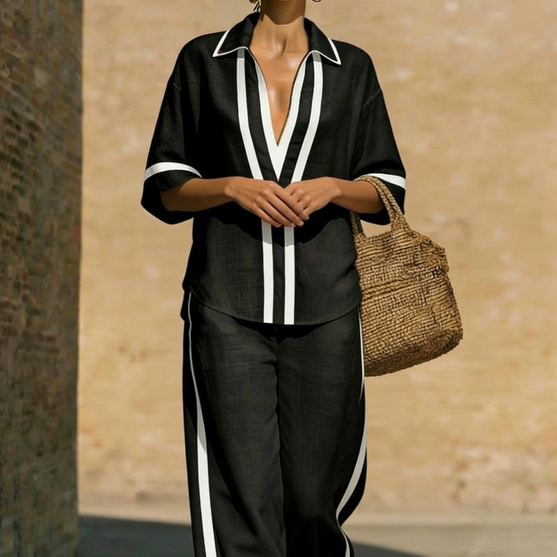 LUVIA CASUAL COLOR-BLOCK 2-PIECE SET