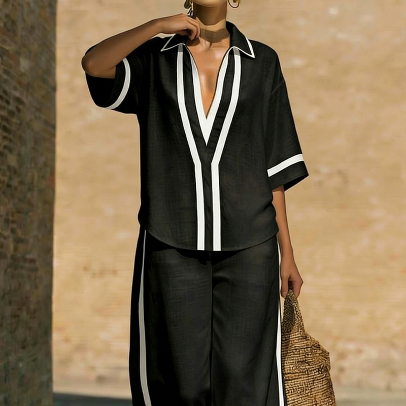 LUVIA CASUAL COLOR-BLOCK 2-PIECE SET