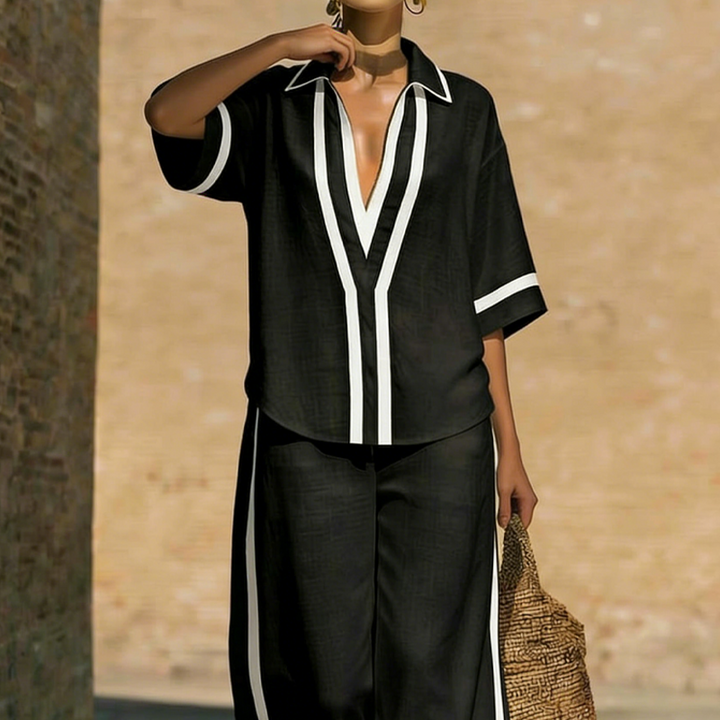 LUVIA CASUAL COLOR-BLOCK 2-PIECE SET