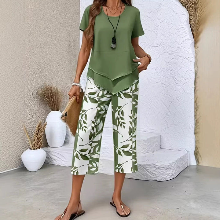 DEBORIA SHORT SLEEVE TWO PIECE SET