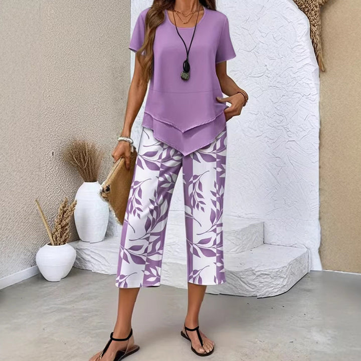 DEBORIA SHORT SLEEVE TWO PIECE SET