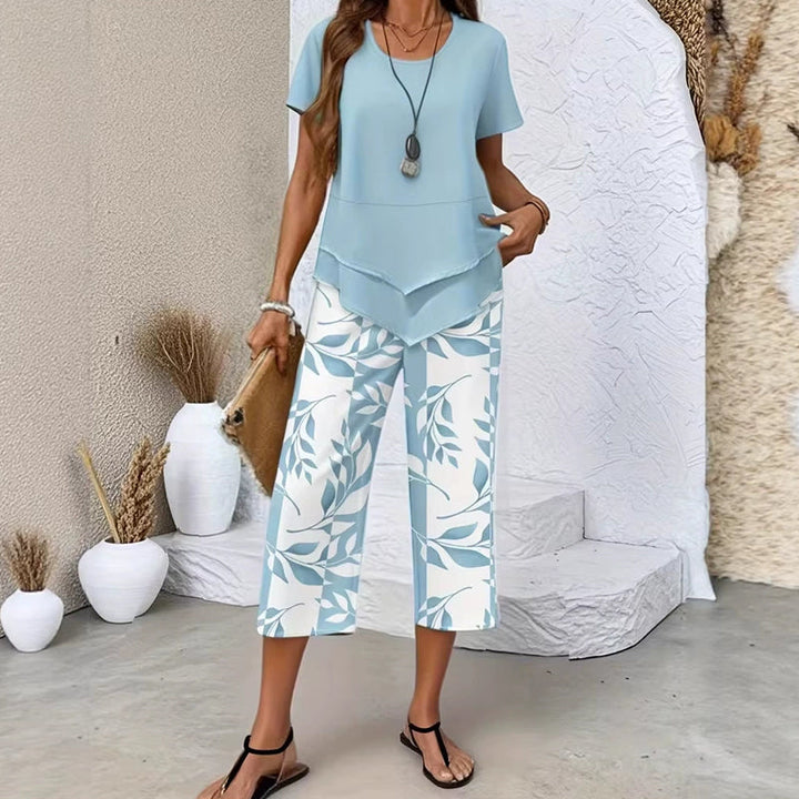 DEBORIA SHORT SLEEVE TWO PIECE SET